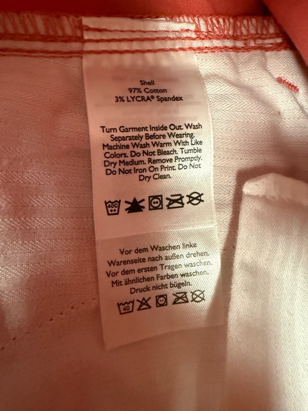 Eddie Bauer Coral colored Legendwash Stretch Casual shorts 4 - Picture 8 of 8